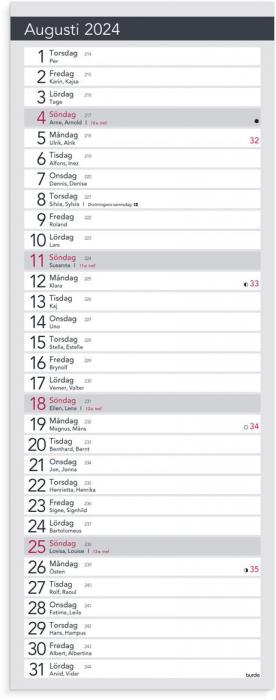 Liten bordskalender elegant 2024