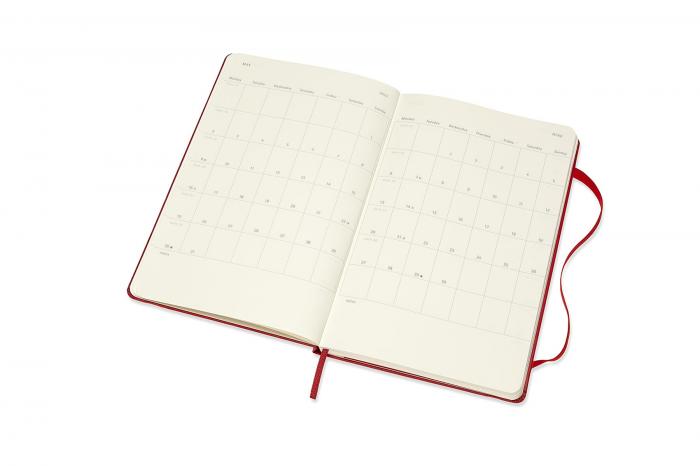Moleskine Veckokalender L Hard 2021-2022 Röd