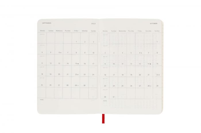 Moleskine Veckokalender Pocket soft 22/23 Röd