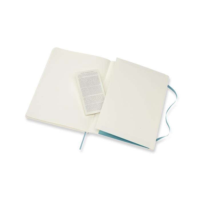 Moleskine Notebook X-large Soft Cover - Reef Blue - Olinjerad