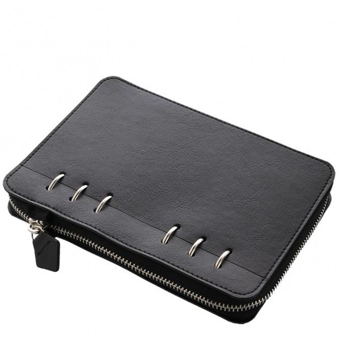 Clipbook Classic Mono Personal Zip Notebook Black