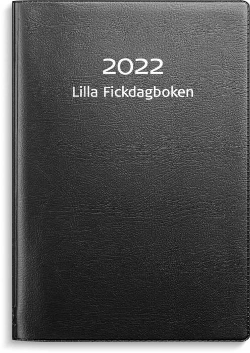 Lilla Fickdagboken svart plast 2022
