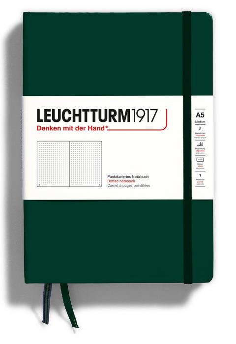 Leuchtturm Notebook A5 hard 251s Forest Green dotted