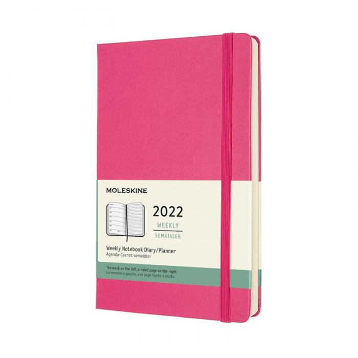 Moleskine Weekly Notebook Pink hard Large 2022