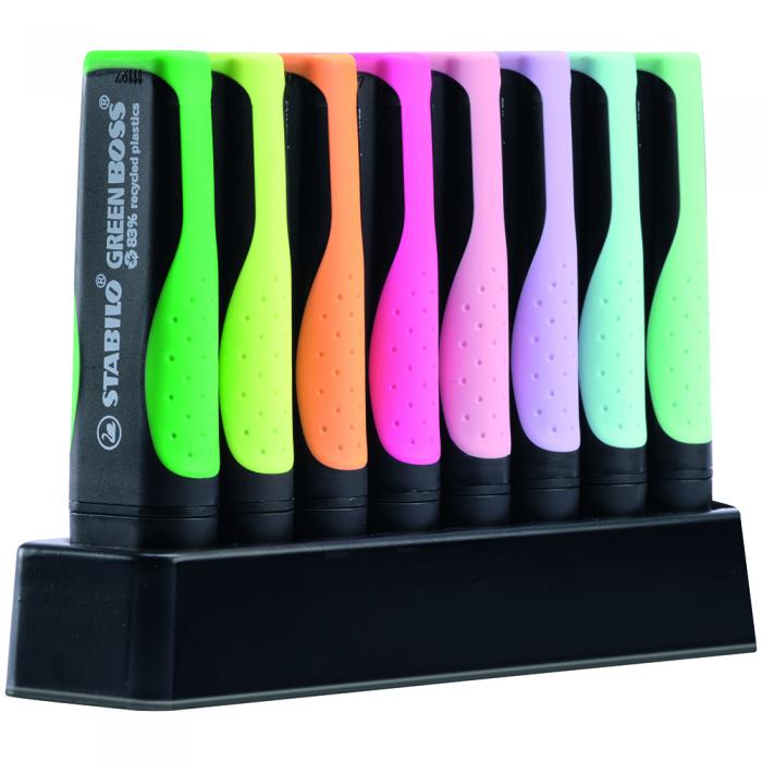 verstrykningspenna Stabilo Green,Boss Deskset 8/fp