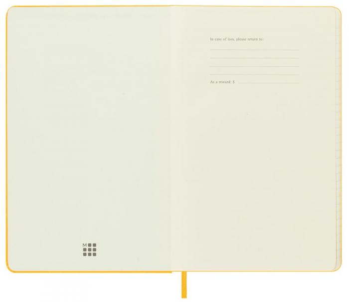 Moleskine Weekly Notebook Orange Yellow hard Large 2023