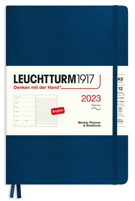 Kalender Leuchtturm1917 A5 Soft vecka/notes Navy 2023