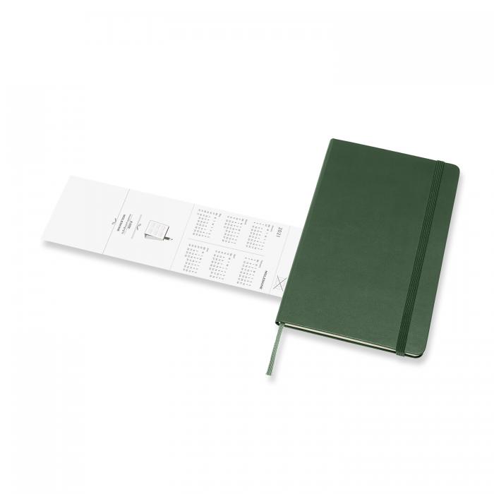 Moleskine Weekly Notebook Green hard Large 2021