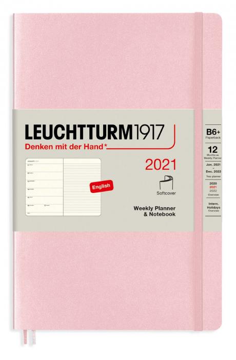 Kalender 2021 Leuchtturm1917 B6 vecka/notesuppslag Soft Powder