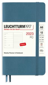Kalender Leuchtturm1917 A6 Soft vecka/notes Stone Blue 2023