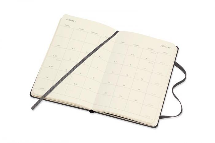 Moleskine Monthly Notebook svart Hard pocket 2022