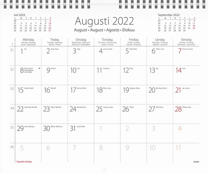 Väggkalender Carl Larsson 2022
