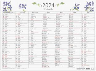 Väggblad 14-månaders 2024