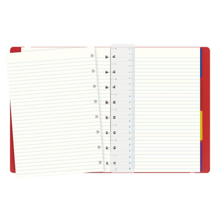 Filofax Notebook röd linjerad