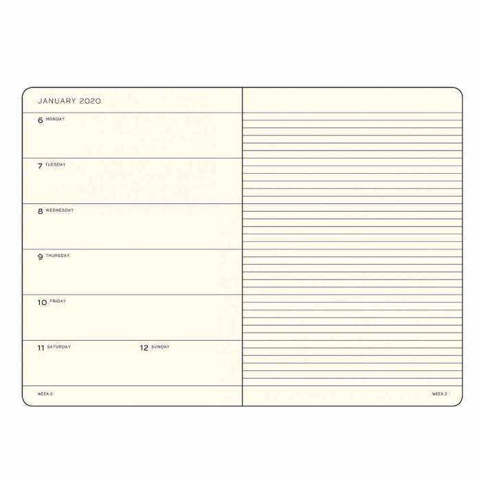 Köp Leuchtturm1917 Kalender 2020 Leuchtturm1917 A6 v/notes soft black ...