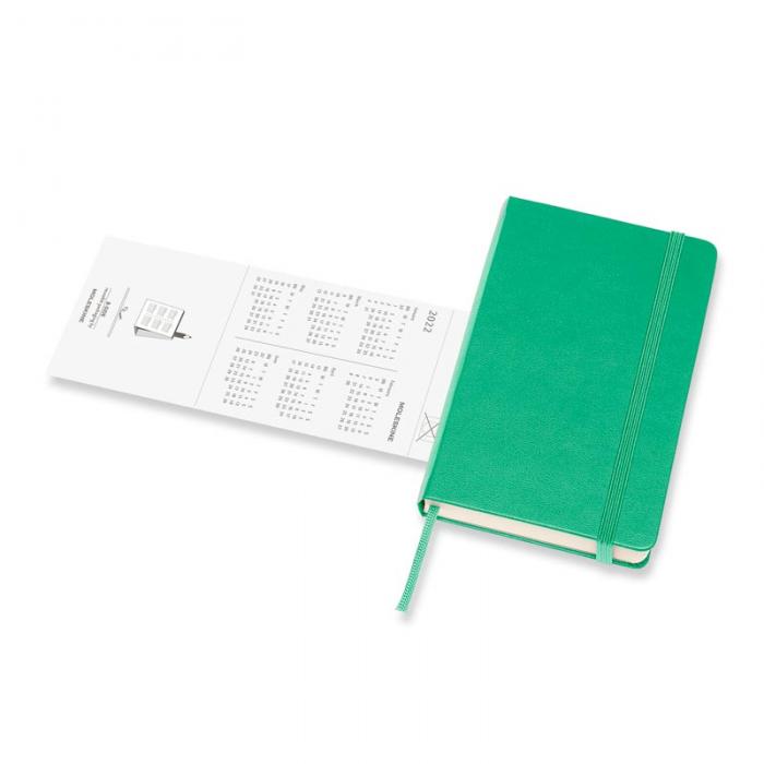Moleskine Weekly Notebook Green hard pocket 2022