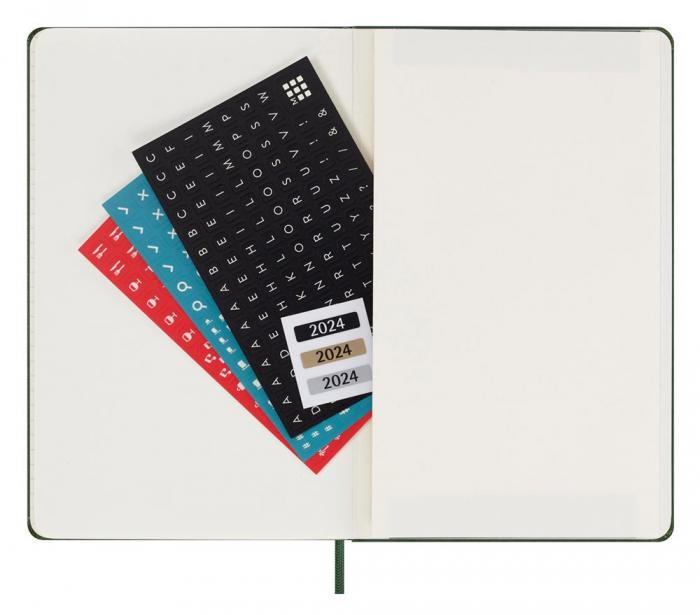 Moleskine Weekly Notebook Myrtle Green hard Large 2024 