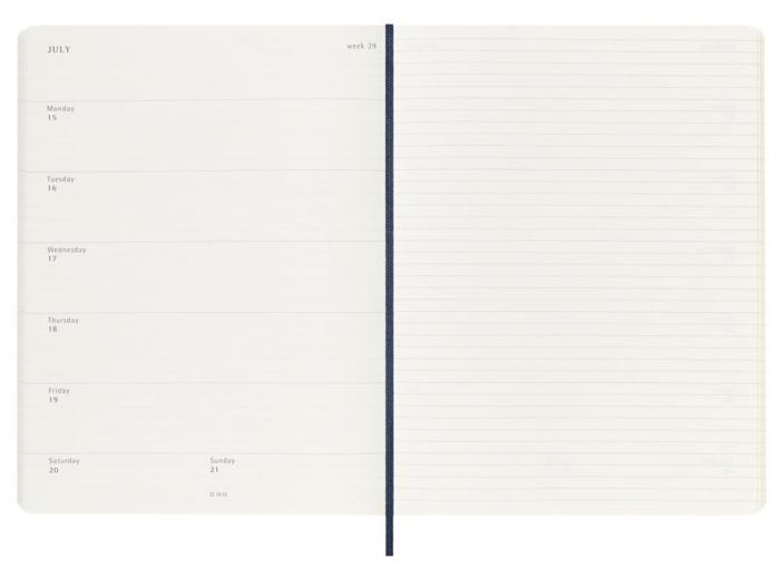 Moleskine Weekly notebook XL Soft Blue 2024