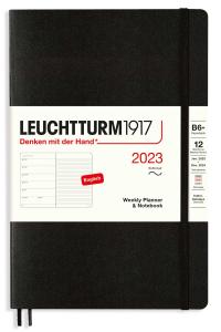Kalender Leuchtturm1917 B6 Soft vecka/notes Black 2023