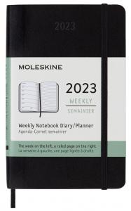 Moleskine Weekly Notebook Black soft pocket 2023