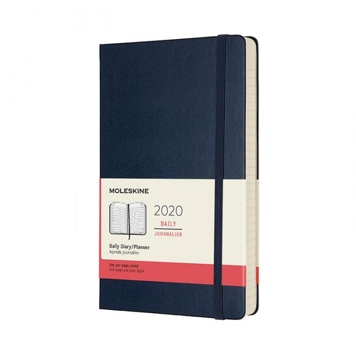 Moleskine Moleskine Daily blue hard large 2020 - Kalenderkungen.se