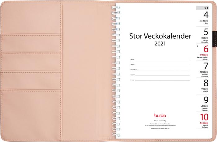 Stor Veckokalender rosa konstlder Melfi 2021