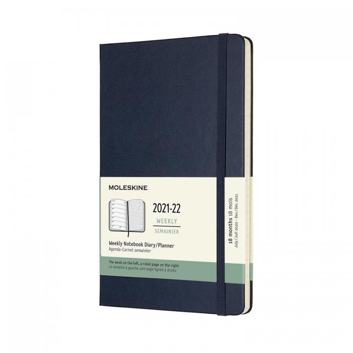 Moleskine Veckokalender L Hard 2021-2022 Blå
