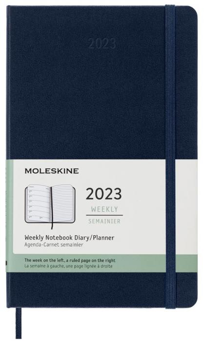 Moleskine Weekly Notebook Blue hard Large 2023