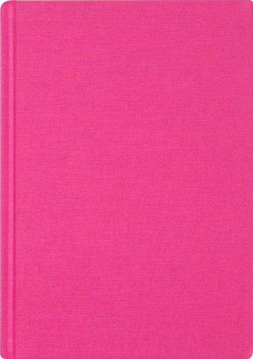 Anteckningsbok A4 olinjerad linnetextil cerise