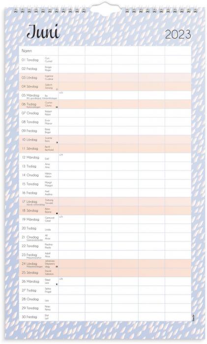 Familjekalender Pastell 2023