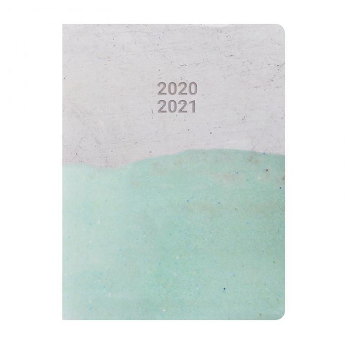 Letts Kalender Letts Ceramica A6 Aqua studieret 2020-2021 - Kalenderkungen.se