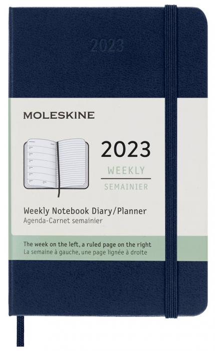 Moleskine Weekly Notebook Blue hard pocket 2023