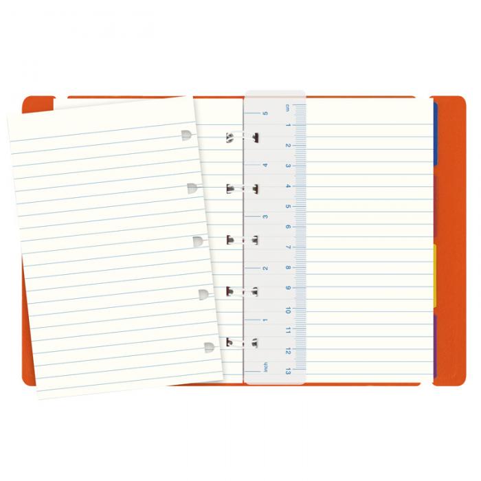 Filofax Notebook orange linjerad pocket