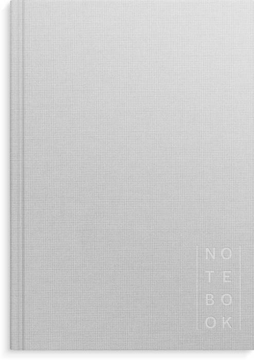 Notebook Textile light grey lined A5 