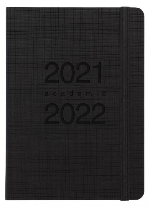 Kalender Letts Memo A6 svart studieret 2021-2022