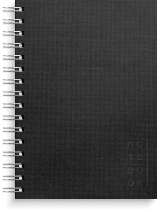 Notebook Textile black lined A5 