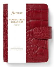 Filofax Classic Croc Pocket Cherry