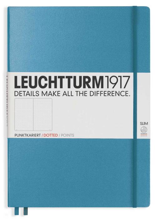 Leuchtturm1917 Leuchtturm Notebook A4 Slim Hard 121s Nordic Blue Dotted - Kalenderkungen.se