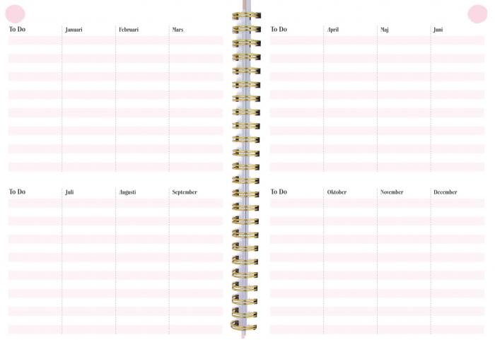 Life planner A5 rosa 2021