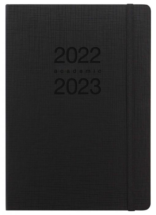 Kalender Letts Memo A5 svart studieret 2022-2023