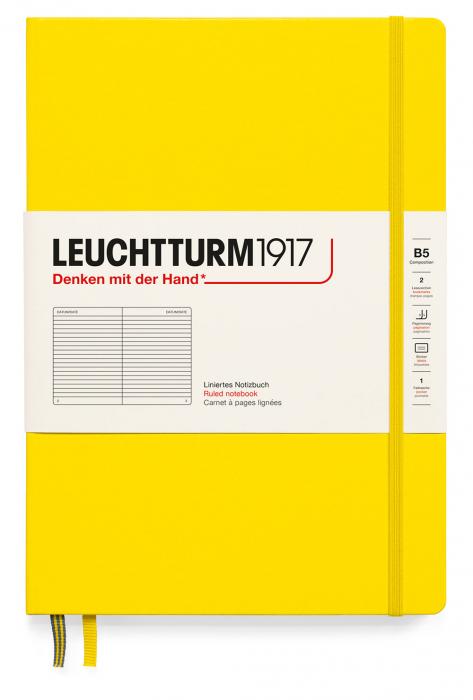 Leuchtturm Notebook B5 Hard 121s Lemon Ruled