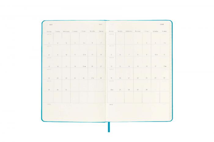 Moleskine Daily Planner hard cover Manganese Blue 2022/2023