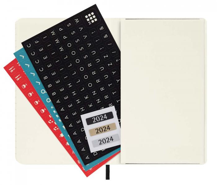 Moleskine Veckokalender Pocket soft 23/24 Svart