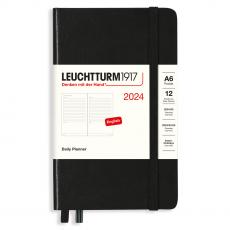 Kalender Leuchtturm1917 A6 Dag/Sida Black 2024