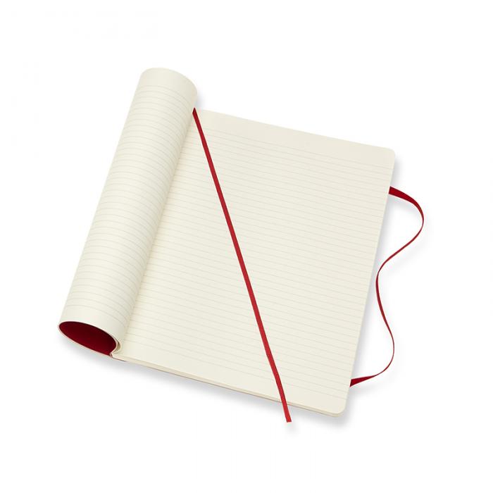 Moleskine Moleskine Classic Soft XL Ruled Notebook Red - Kalenderkungen.se