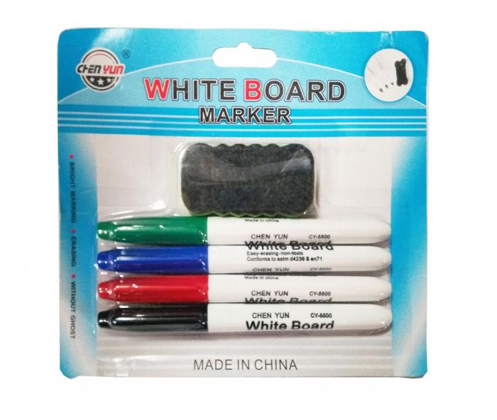 4-pack whiteboardpennor med rader 