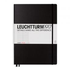 Leuchtturm Notebook A4+ hard Svart linjerad
