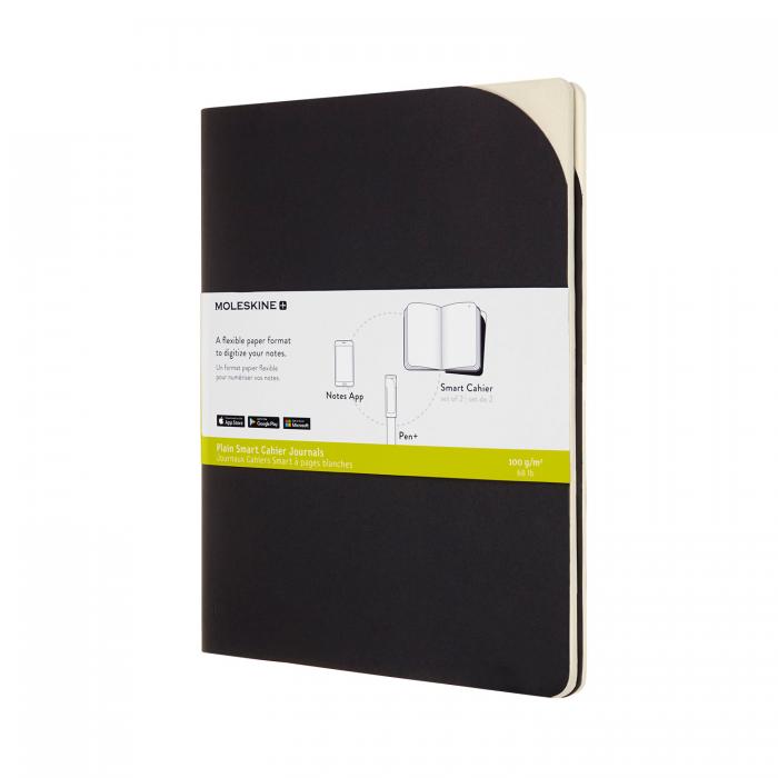 M+ Paper Tab. cahier linjerad XL svart