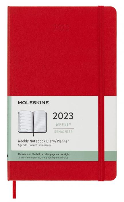 Moleskine Weekly Notebook Red hard Large 2023