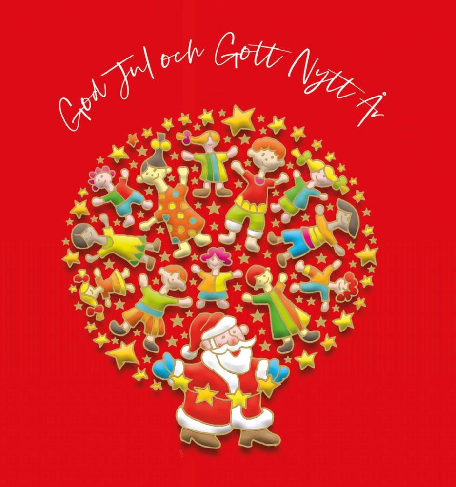 Julkort Unicef 10pack Tomte och barn/ Tomte och julsaker